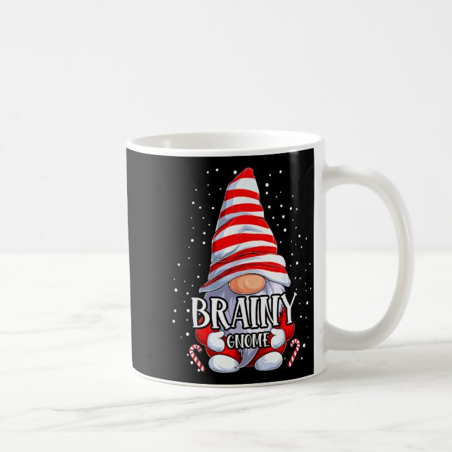 Brainy Gnome Christmas Pajamas Matching Family Gro Kaffeetasse (Rechts)