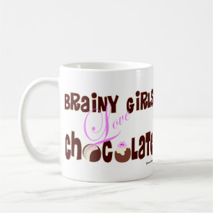 Brainy Mädchen-Liebeschokolade Kaffeetasse