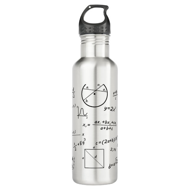 Brainy Mathe Edelstahlflasche (Vorderseite)