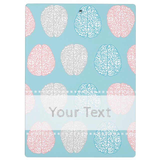 Brainy Pastellmuster (fantastische Pastellgehirne) Klemmbrett (Rückseite)