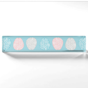 Brainy Pastellmuster (fantastische Pastellgehirne) Namensplakette
