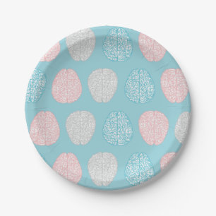 Brainy Pastellmuster (fantastische Pastellgehirne) Pappteller