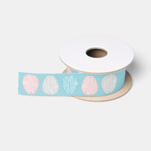 Brainy Pastellmuster (fantastische Pastellgehirne) Satinband