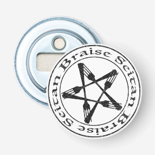 Braise Seitan Vegan Pentagram (dark version) Flaschenöffner