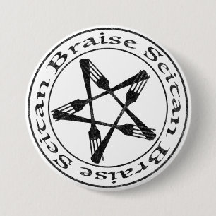 Braise Seitan Vegan Pentagram (dunkle Fassung) Button