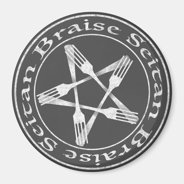 Braise Seitan Vegan Pentagram (Lichtversion) Magnet (Vorne)