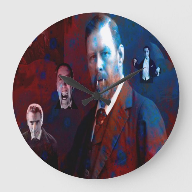 Bram Stoker-Dracula Große Wanduhr (Vorderseite)