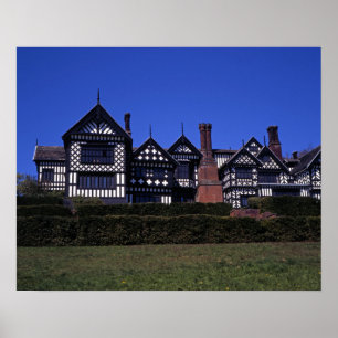 Bramall Hall Cheshire Postcard Poster