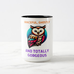 Bran Owl Nature's Stille Schönheit Zweifarbige Tasse