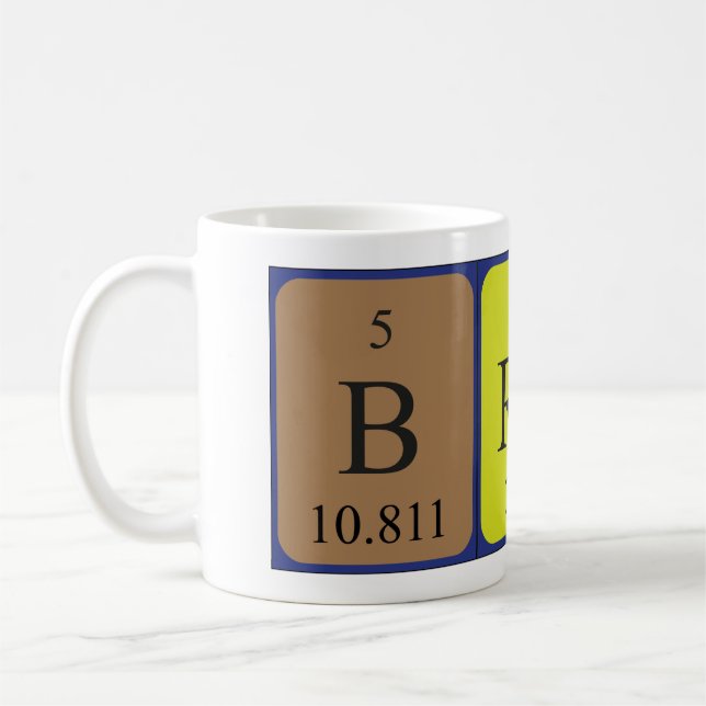Bran périodique nom de table mug (Gauche)