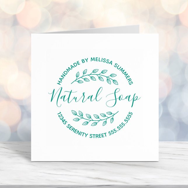Branch Blätter Wreath Natural Soap Permastempel (Von Creator hochgeladen)