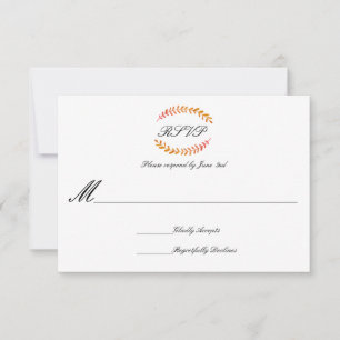 Branch Fall Wreath - 3x5 UAWG RSVP Karte