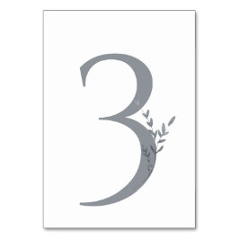 Branch Minimalistisch White & Silver Moderne Hochz Tischnummer