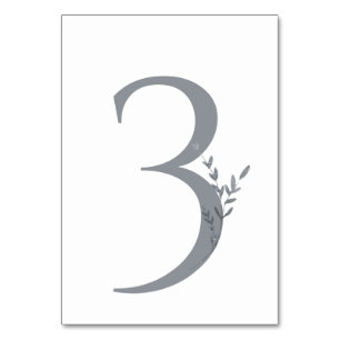 Branch Minimalistisch White & Silver Moderne Hochz Tischnummer