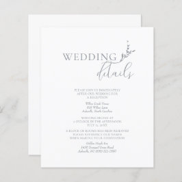 Branch Minimalistisch White & Silver Wedding Detai