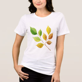 Branch with leaves Tri-Blend shirt