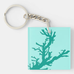 Branche de corail - turquoise et aqua