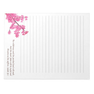 Branche de l'arbre rouge dans le Bloc-notes en ple