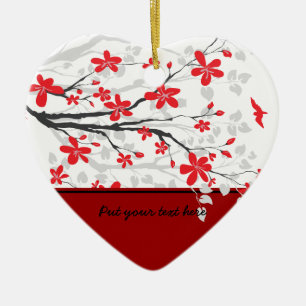 Branche de Magnolia et fleurs ornement personnalis