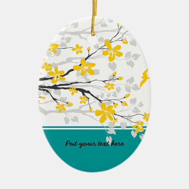 Branche de Magnolia et fleurs ornement personnalis (Devant)
