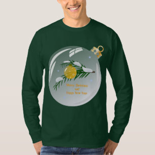 Branche de Noël décorée en T-shirt bauble