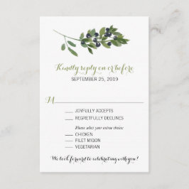 Branche d'olive aquarelle | Réponse de mariage