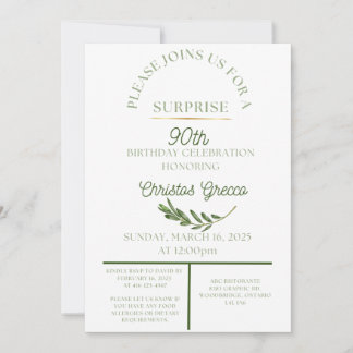 Branche d'olivier - Invitation