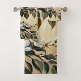 Branche fleurie 12 serviettes de bain