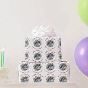 Branchen mit roten Beeren, Blätter Foto Weihnachte Geschenkpapier