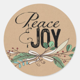 Branchen und Berries Peace and Joy Sticker