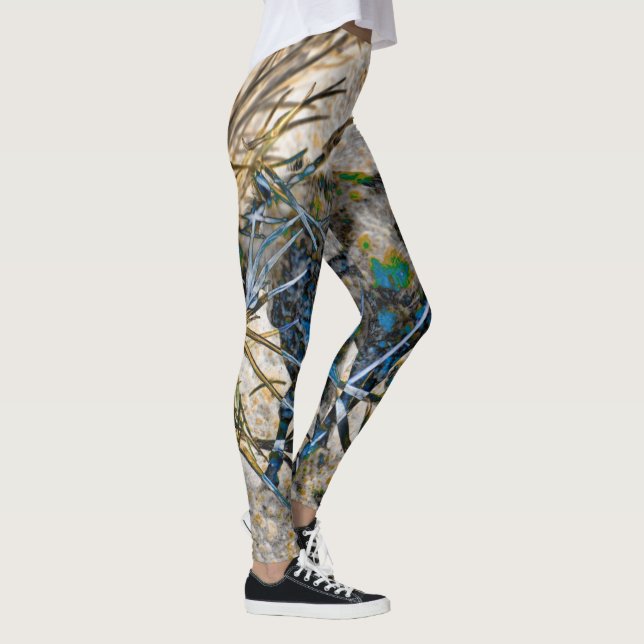 Branchen und Pferde Abstrakte Leggings (Rechts)