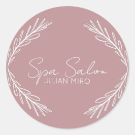 Branchensalon Beauty Studio Pink Runder Aufkleber