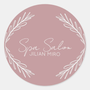 Branchensalon Beauty Studio Pink Runder Aufkleber