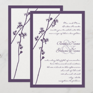 Branchensemble für Lila Wilde Blume Lapis Einladung