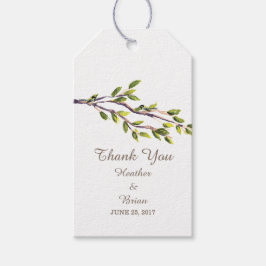 Branches brossées Mariages étiquettes cadeaux