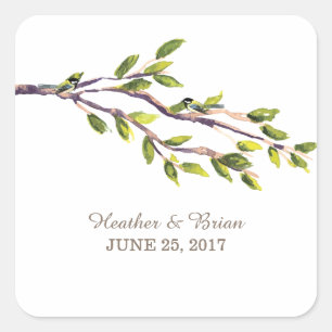 Branches brossées Stickers de mariage
