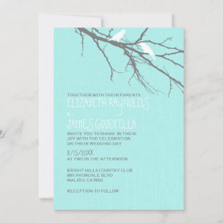 Branches d'arbre moderne Invitations de mariage