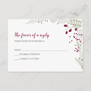 Branches de vacances Mariage RSVP