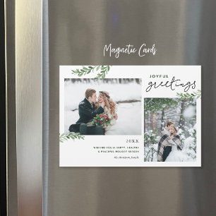 Branches de verdure 2 Carte de vacances photo Magn