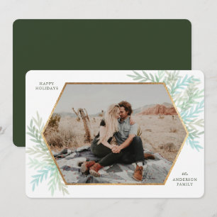 Branches d'hiver Moderne Carte photo de vacances