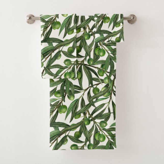 Branches d'olive sur blanc (En situation)