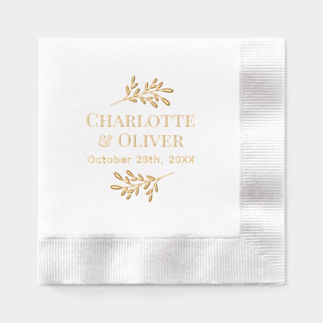 Branches feutrées simples Deux noms Date #2 R (Recto)