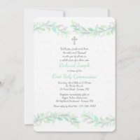 Branches gracieuses Invitation religieuse