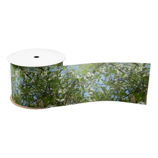 Branches of Dogwood Blossoms Spring Trees Satinband (Spule)