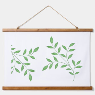 Branches verdoyantes Tapisserie murale en bois