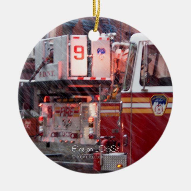 Brand am 10. keramik ornament (Vorne)