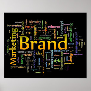 Brand and Marketing  Related Text Black Poster