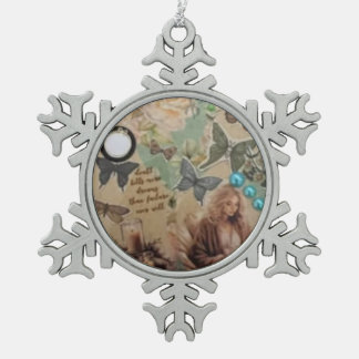 brand Deko Schneeflocken Zinn-Ornament