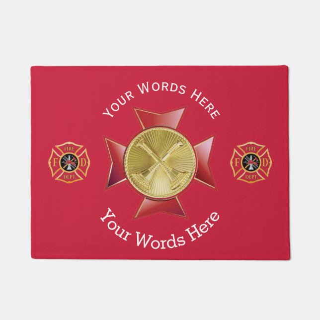 Brand Department 2 Bugle Custom Fußmatte (Vorderseite)