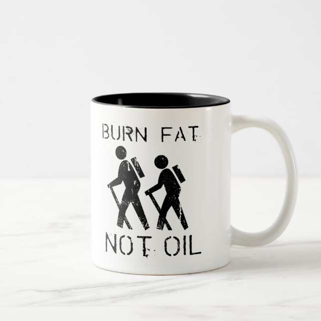 Brand-Fett. Nicht Öl. Weg Zweifarbige Tasse (Rechts)